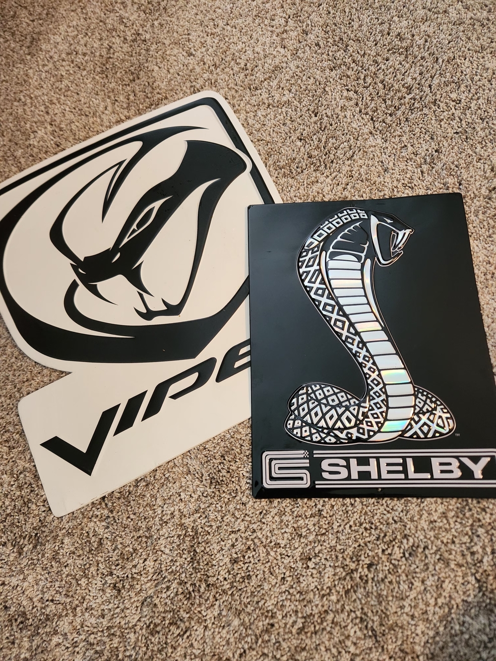 Dodge Viper/Shelby Cobra Metal Wall Signs
